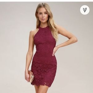 Lulu's Love Poem Lace Mini Dress